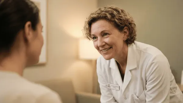 Person reviewing their health results with a doctor via telehealth