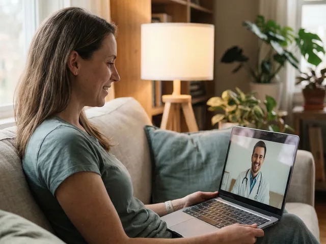 Qualified Australian doctor conducting a telehealth video consultation