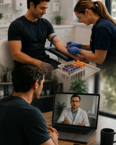 Complete your blood work, if required, and consult with your practitioner
